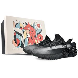 Кроссовки Yeezy Boost 350 V2 Lifestyle унисекс с низким верхом белого цвета Adidas Originals, черный