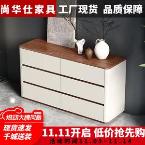 Shang Huashi Комод 140х72 см для спальни и гостиной в стиле модерн, окрашенный, 6 ящиков, на высоких ножках
