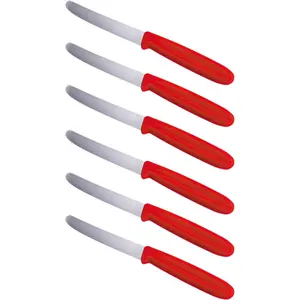 Столовые ножи GSD HOUSEHOLD APPLIANCES, (набор, 6 шт.), можно мыть в посудомоечной машине Gsd Haushaltsgeräte, красный