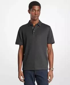 Мужская поло с фактурной текстурой Michael Kors, черный