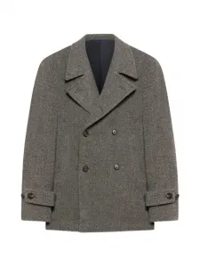 Двубортное шерстяное пальто Caruso, серый