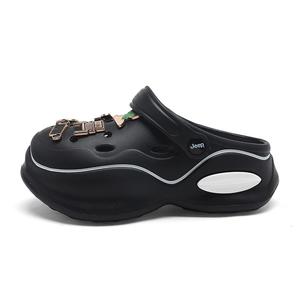 Jeep Клоги женские черно-белые, цвет Black White