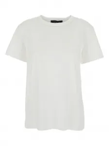 Футболка с круглым вырезом и короткими рукавами Fabiana Filippi, белый