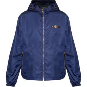 Застегивающаяся на молнию толстовка с капюшоном VERSACE, синий