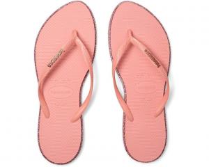 Женские сандалии Havaianas Slim Point Glitter, Canyon Clay/Blossom