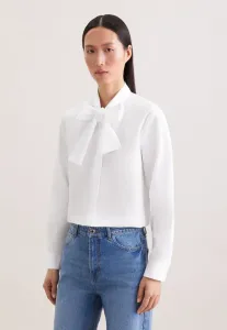 Блузка на пуговицах ausgestellte Seidensticker, White