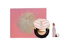 Пудра-тюбик Air Cushion набор для макияжа легко растушевывается стойкая 12g+3.1g SAINT LAURENT