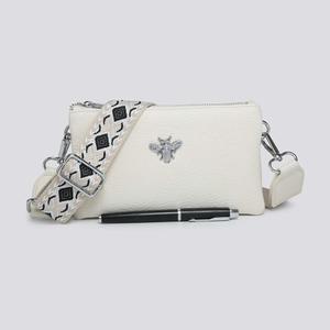 Маленькая сумка-мессенджер Tessa с двойными отделениями и широким ремешком Kitise, бежевый