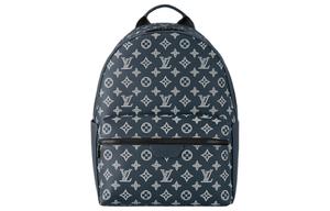 Мужской рюкзак Monogram Shadow из телячьей кожи цвета чернильного синего LOUIS VUITTON