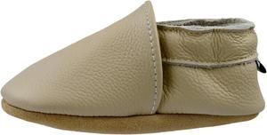 Детские кожаные обувь iEvolve, мягкие ходунки, пинетки-мокасины для малышей, бежевый