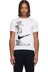 Футболка с принтом Nike Black Comme Des Garçons, белый
