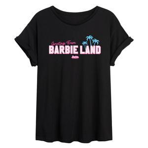Детская футболка Barbie: The Movie Greetings Barbie Land с графическим рисунком Licensed Character, черный