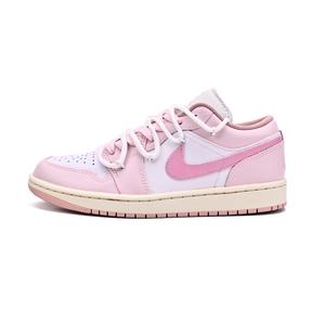 Jordan Женские кроссовки для скейтбординга Air 1 с низким верхом, устойчивые к истиранию, розово-синие