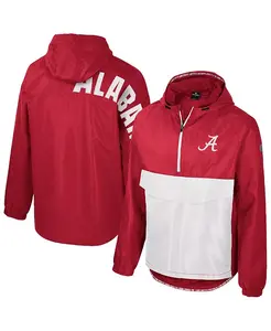 Мужская алая куртка-анорак Alabama Crimson Tide Reloaded с полумолнией Colosseum