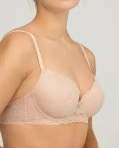 Кружевная чашка и бюстгальтер на косточках Promise, бежевый