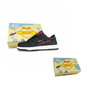 BKAE Антискользящие и износостойкие легкие низкие кроссовки для скейтбординга Unisex Black Red