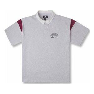 Футболка retro polo shirt 'grey' Converse, серый