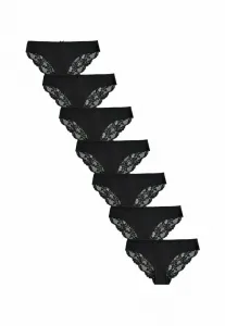 Бразильские облегающие трусики сзади, 7 пар бразильских трусиков Next, Black