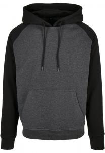 Толстовка с капюшоном Build Your Brand Basic Raglan Hoody, серый/черный