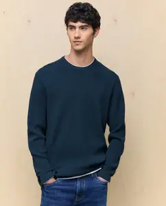 Мужской свитер с круглым вырезом Easy Wear, темно-зеленый