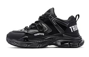 Кроссовки мужские толстые низкие черный Trumppipe