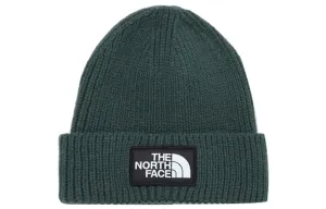 THE NORTH FACE Шапка с манжетой и логотипом, Dark Green