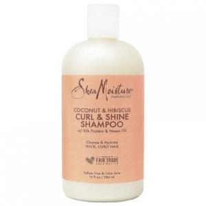 Sheamoisture Шампунь для кудрявых и блестящих волос с кокосом и гибискусом для густых вьющихся волос 384 мл, Shea Moisture