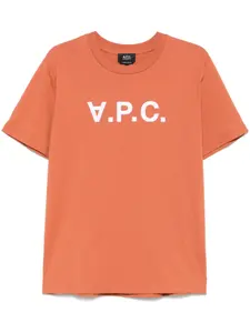 Футболка с логотипом A.P.C., оранжевый