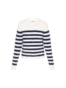 DreiMaster Женский свитер кремового цвета темно-синего оттенка