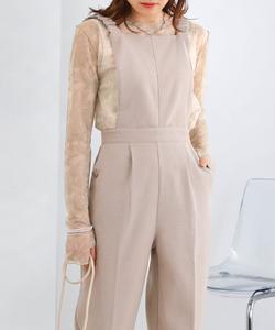 Комбинезон с двусторонними сборками на плечах