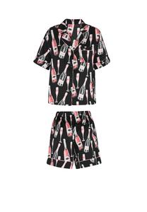 Короткий пижамный комплект faina, черный