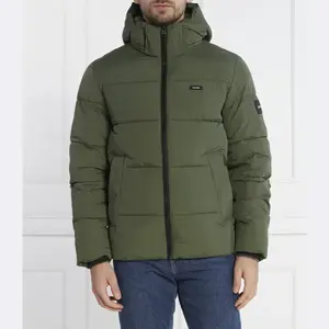 Мятый пуховик стандартного кроя Calvin Klein, хаки