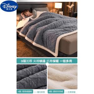 Disney Плед из искусственного меха 180х200 см, 3-слойный, теплый и холодостойкий, цвет Ashtray