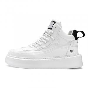 Нескользящие мужские кроссовки средней высоты NANJIREN, White