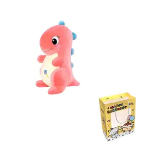 Плюшевая игрушка динозавр тираннозавр высота 30см/40см/50см/60см/80см CHONGRONGLIANYU, розовый