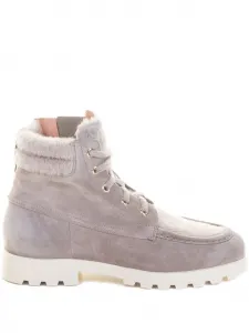 Сапоги с меховой отделкой Santoni, серый