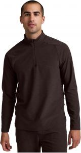 Мужской свитер Spacedye Terrain с застежкой-молнией Quarter Beyond Yoga, Dark Chocolate Heather