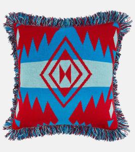 Подушка из шерстяного жаккарда Icon Alanui, Red Multicolor