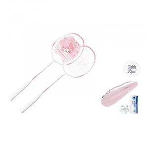 Melodi бадминтон ракетки Sanrio, Double Rackets+Racket Bag+Ball *3