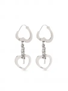 Серьги-каффы в форме сердца Marc Jacobs, серебряный