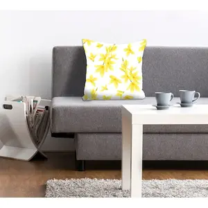 Декоративная подушка queence Азиатская лилия с желтыми цветами Queence, Gelb + bedruckt