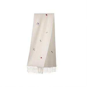 Шарф из 100% овечьей шерсти вязаный женский ELLE, milk белый