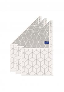 Полотенце гостевое Villeroy & Boch с узором, 3 штуки, белый /светло-серый