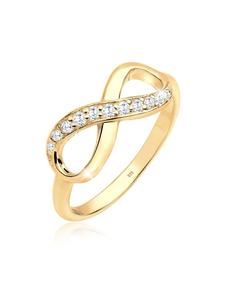 Elli Кольцо из серебра 925 пробы с символом бесконечности в золоте