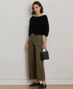 Женские укороченные брюки чино свободного кроя с эластичной тканью Lauren Ralph Lauren, черный