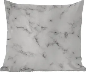 Подушка для отдыха на открытом воздухе с текстурой мрамора, серая, черная, 40 x 40 см, водонепроницаемая, подушка для отдыха, подголовник, внутренняя обивка с изображением MuchoWow