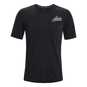 Футболка snow wash tee 'black white' Under Armour, черный