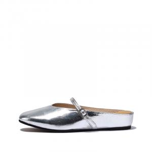 Женские сандалии с закрытым носком, устойчивые к истиранию, резиновая подошва, серебристого цвета Brut Ros′e, Silver