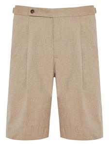 Шорты из плиссированного хлопка Incotex, нейтральный