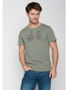 Футболка Байк Миккель оливкового цвета GreenBomb